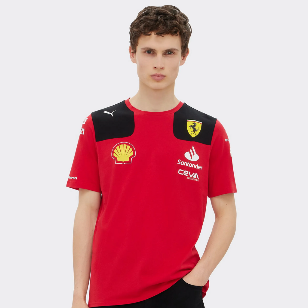 Scuderia Ferrari - Camiseta Charles Leclerc Team 2023 - Hombre  - Rojo, Rojo - : Automotriz